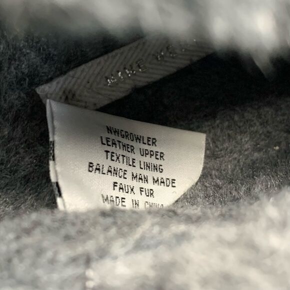 Nine West Growler Black Leather Suede Fur Wedge Boots - Picture 6 of 7